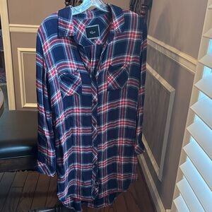 Rails Navy and Red Plaid Shirt